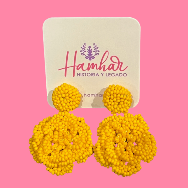 Aretes Flores Mostacilla - Imagen 4