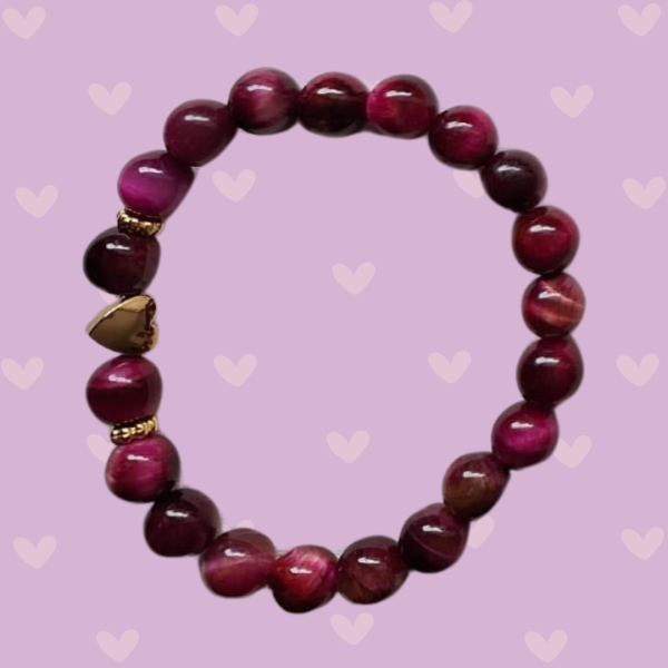 Pulsera Piedra Dije Corazón - Imagen 3