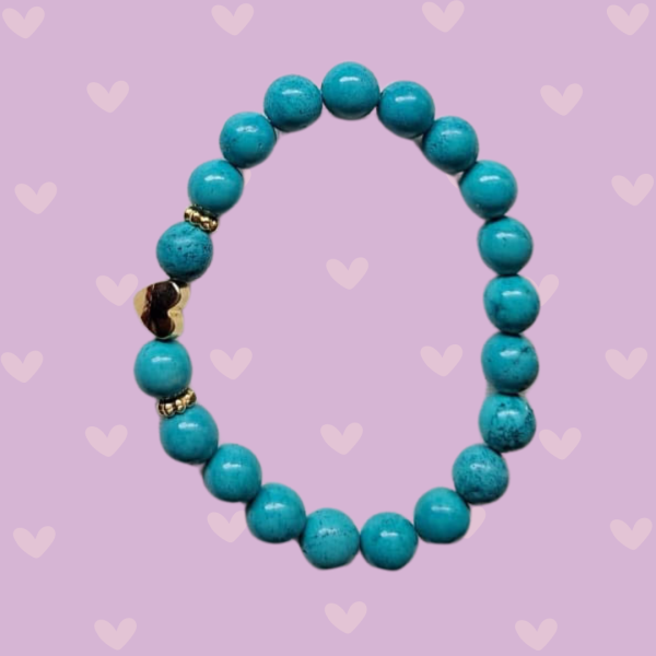 Pulsera Piedra Dije Corazón