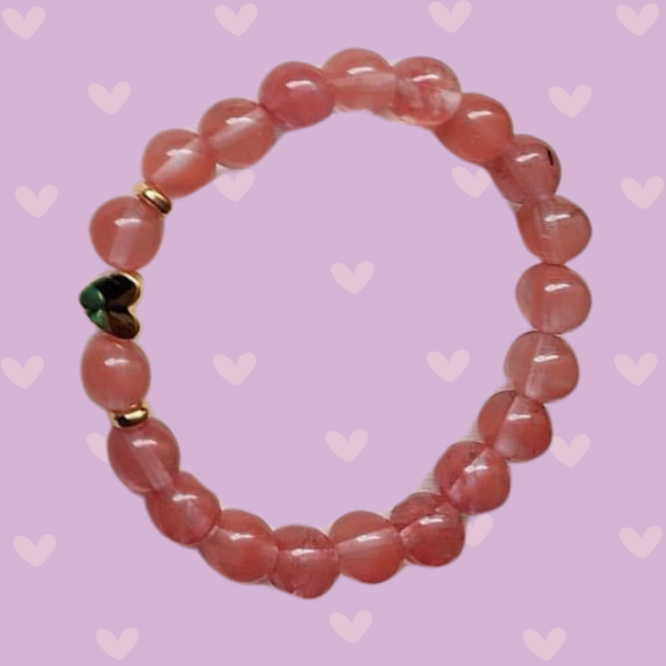 Pulsera Piedra Dije Corazón - Imagen 2