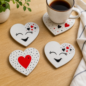Portavasos Corazones