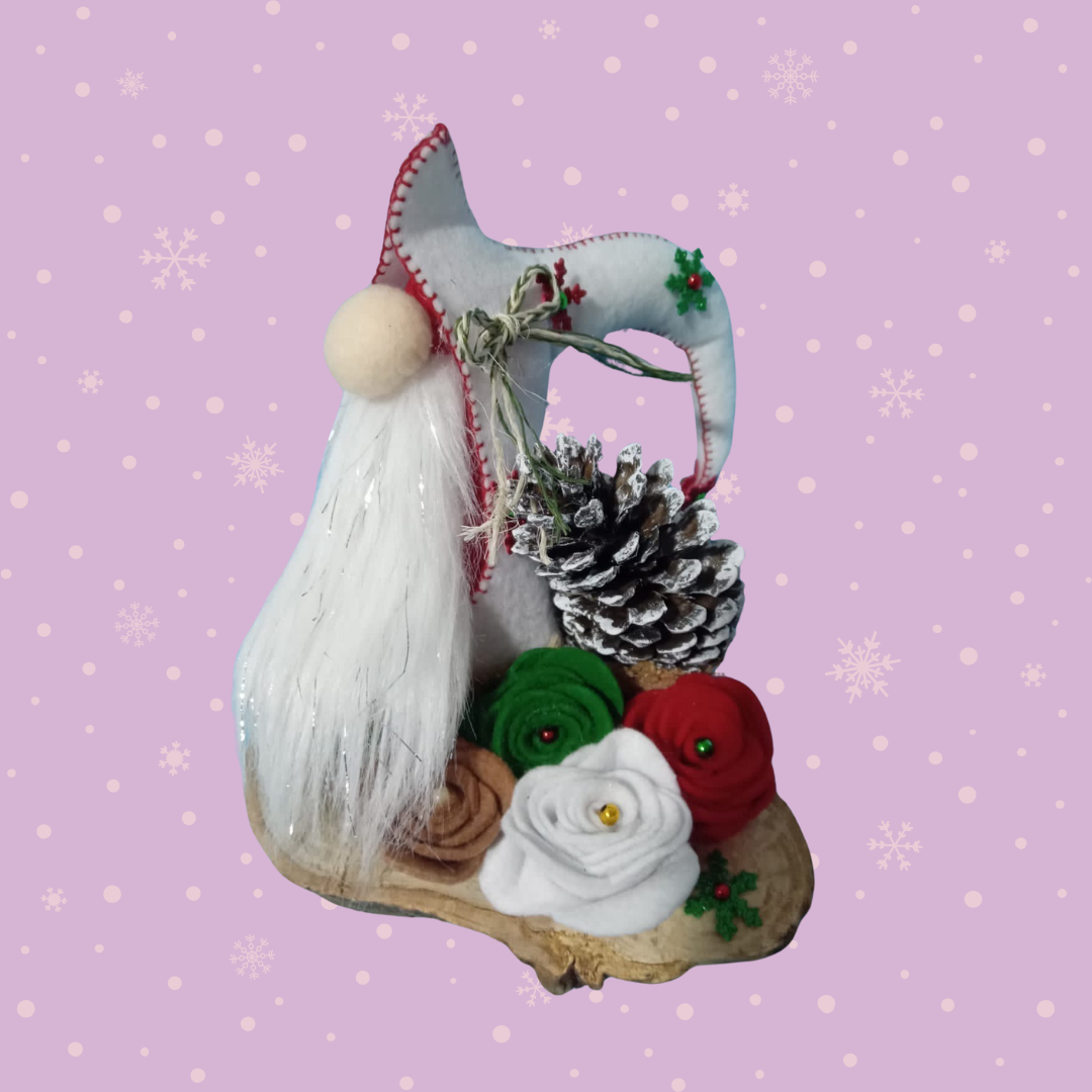 Gnomo Navideño con Base