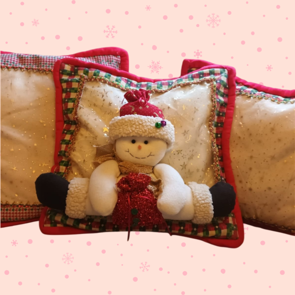 Cojín muñeco de nieve (funda)