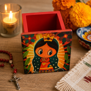 Caja en madera Virgen de Guadalupe