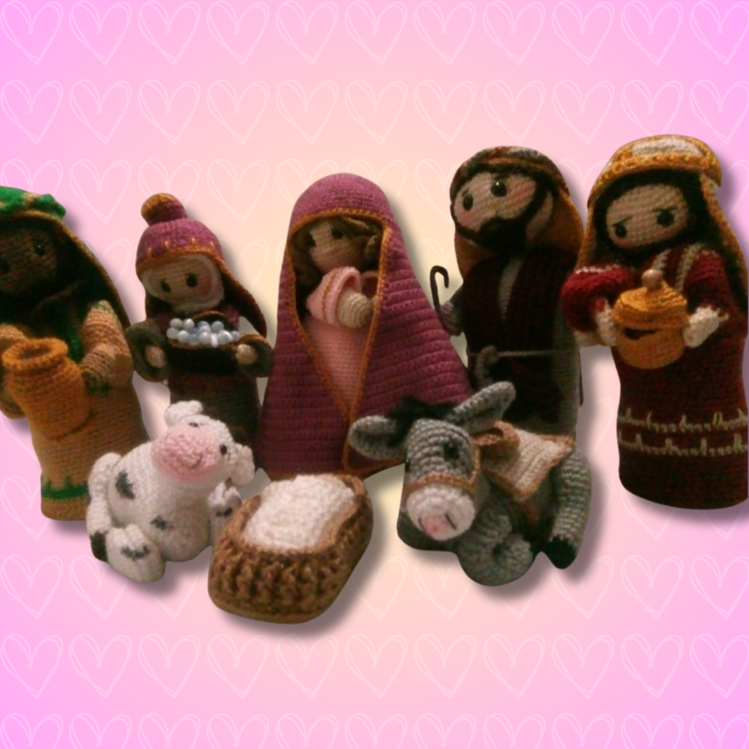 Pesebre elaborado a crochet